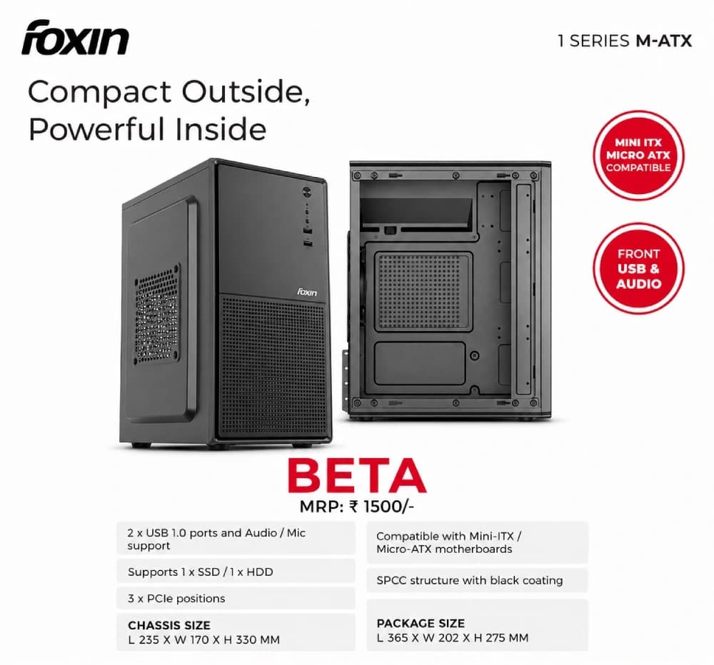Foxin Cabinet without SMPS (BETA)
