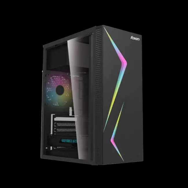 Foxin Gaming Cabinet without SMPS Wave RGB