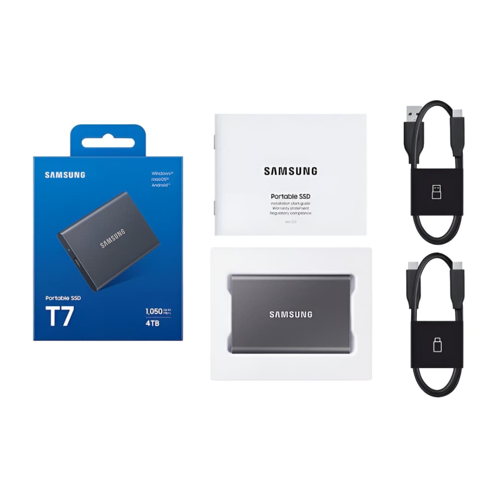 Samsung External SSD 4TB T7 (With USB 3.2) (Black)