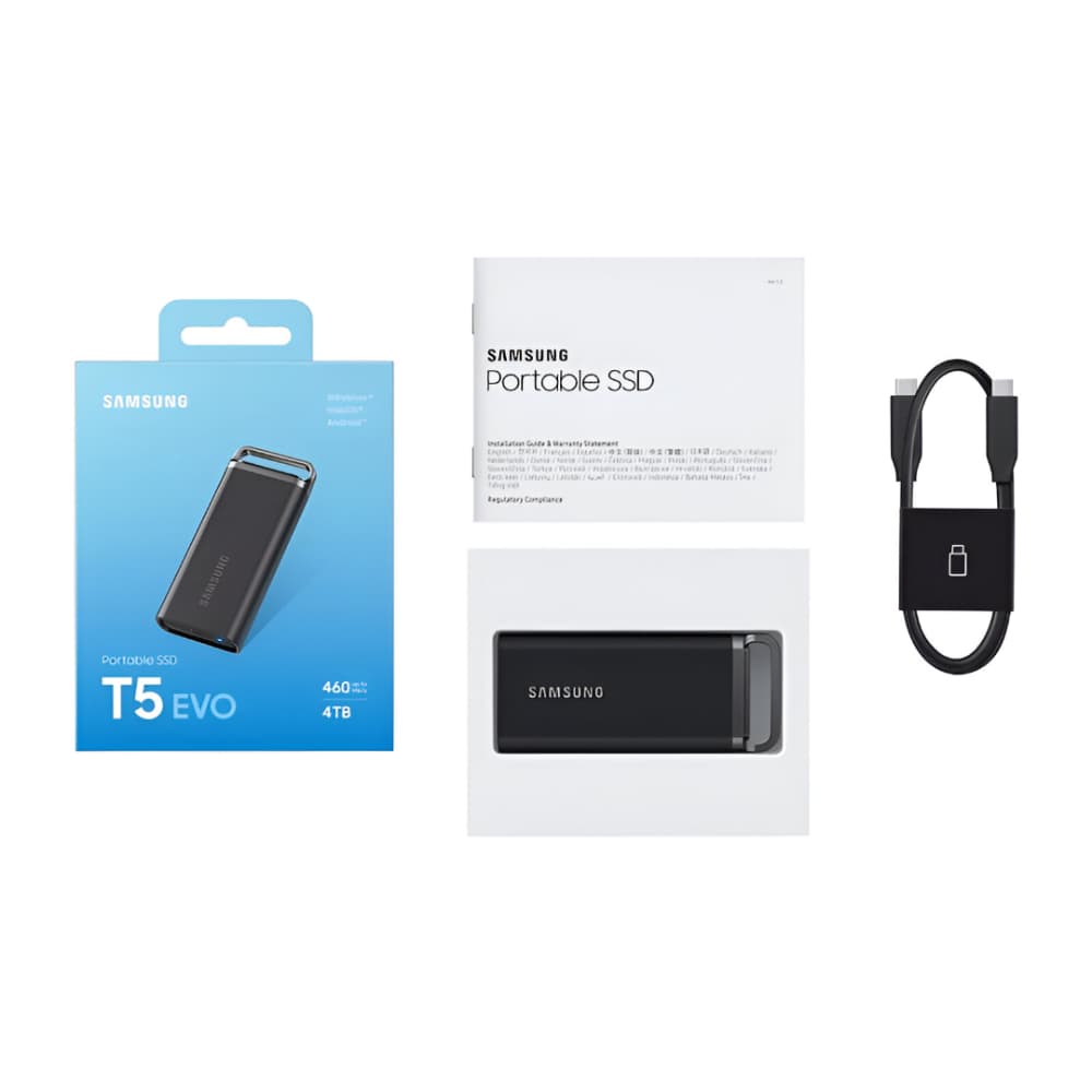 Samsung External SSD 4TB T5 EVO (With USB 3.2) Black