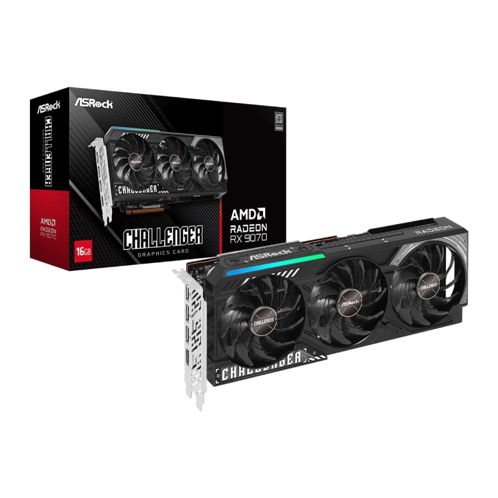 ASRock Graphic Card RX 9070 16GB DDR6 Challenger Gaming Triple Fan
