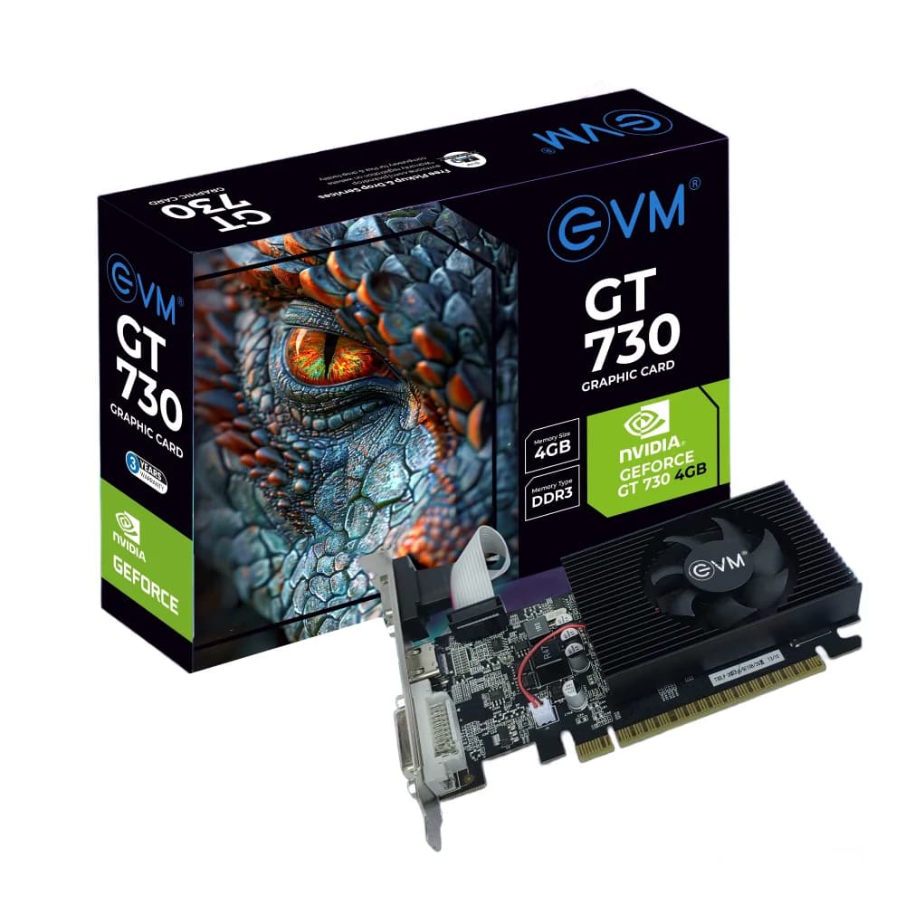 EVM Nvidia Graphic Card GT730 4GB DDR3 With HDMI, DVI, VGA Port