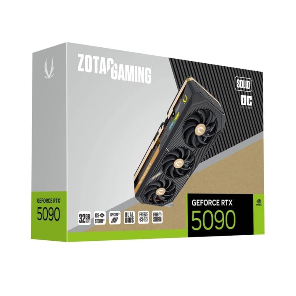 ZOTAC Nvidia Graphic Card RTX 5090 32GB DDR7 Gaming Solid OC Triple Fan