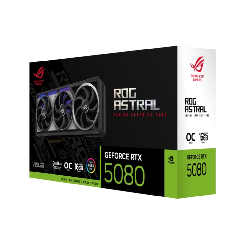 Asus Graphic Card ROG Astral RTX 5080 16GB DDR7 OC Triple Fan