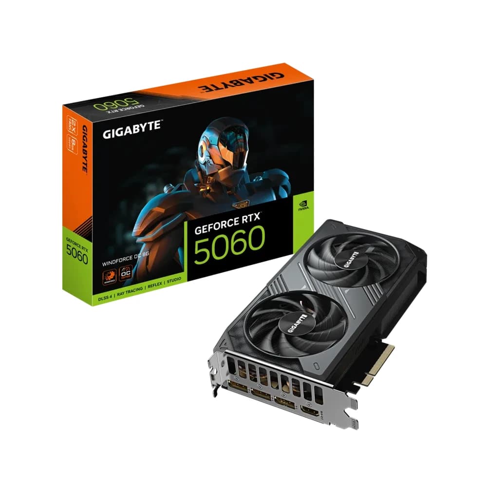 Gigabyte Nvidia Graphic Card RTX 5060 8GB DDR7 Windforce OC Dual Fan