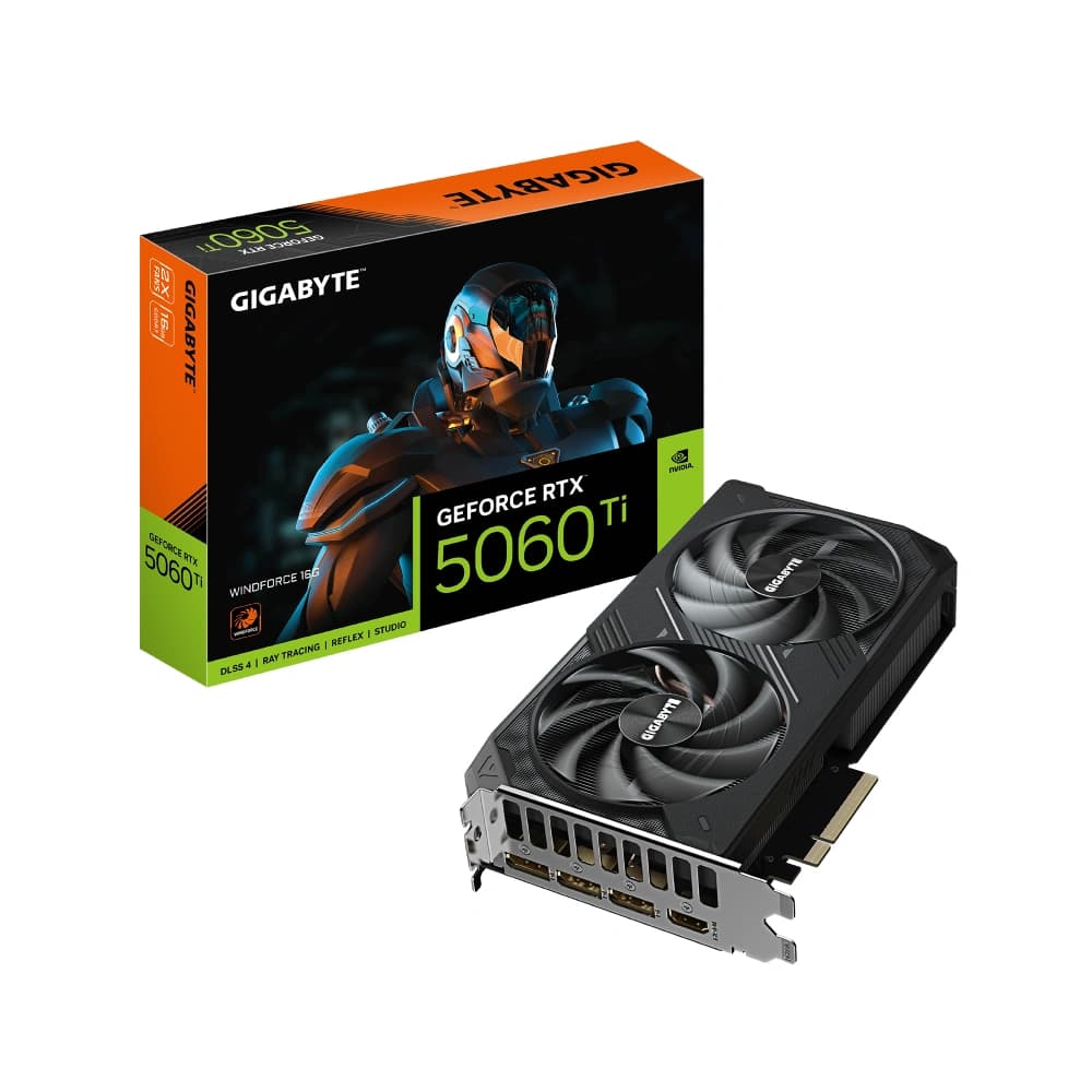 Gigabyte Nvidia Graphic Card RTX 5060 Ti 16GB DDR7 Windforce Dual Fan