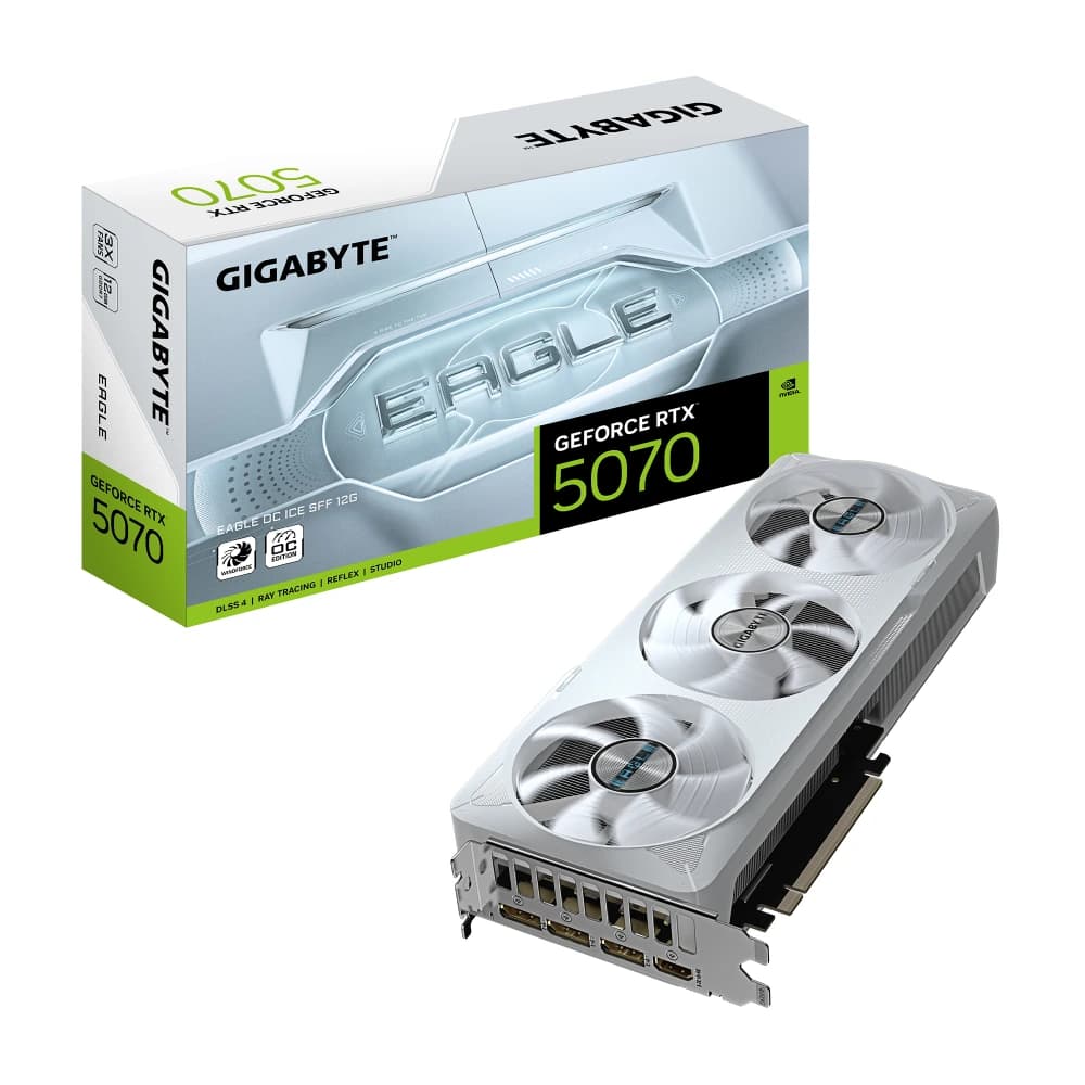 Gigabyte Nvidia Graphic Card RTX 5070 Eagle 12GB DDR7 OC Ice SFF Triple Fan