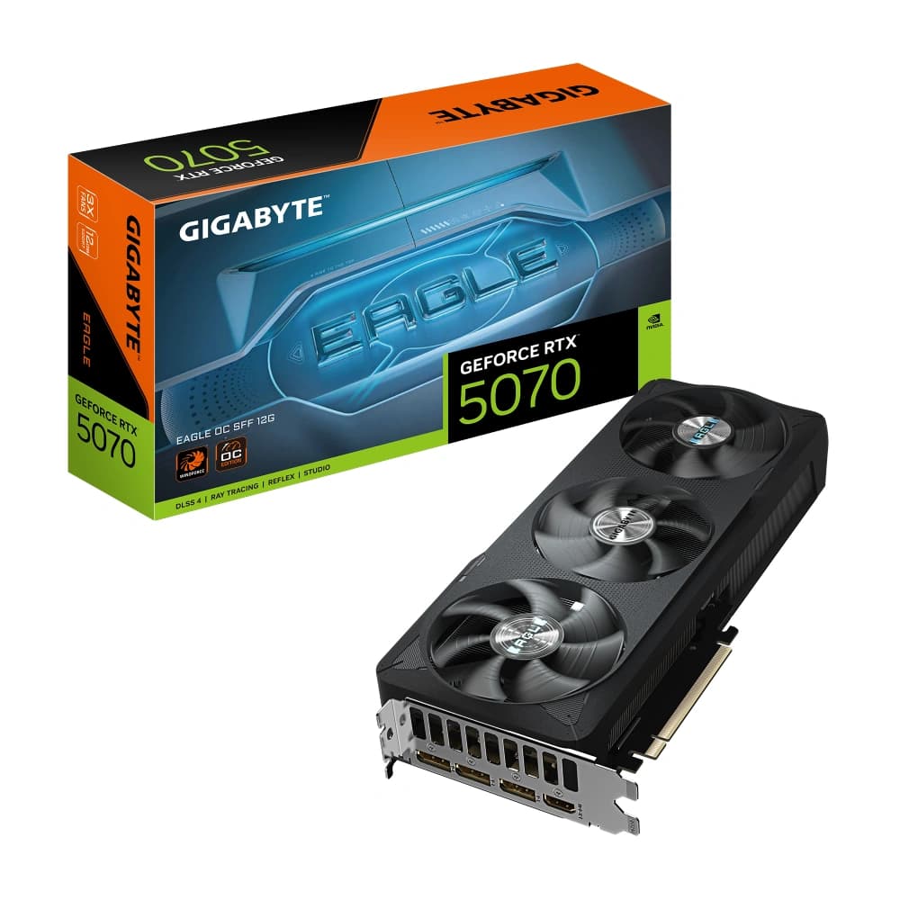 Gigabyte Nvidia Graphic Card RTX 5070 12GB DDR7 Eagle OC SFF Triple Fan