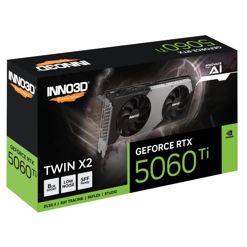 INNO3D Nvidia Graphic Card RTX 5060 Ti 8GB DDR7 Twin X2 Dual Fan