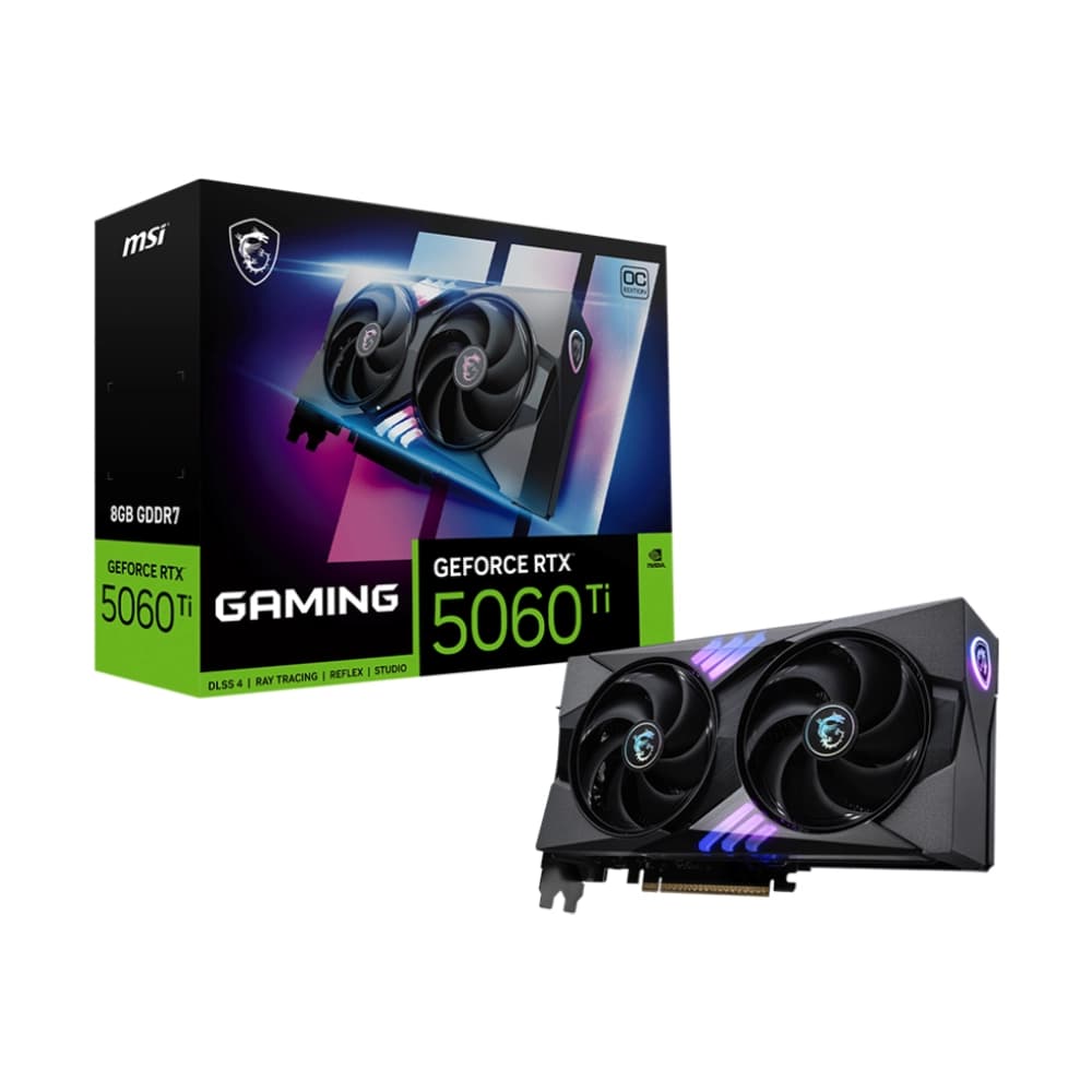 MSI Nvidia Graphic Card RTX 5060 Ti 8GB DDR7 Gaming OC Dual Fan