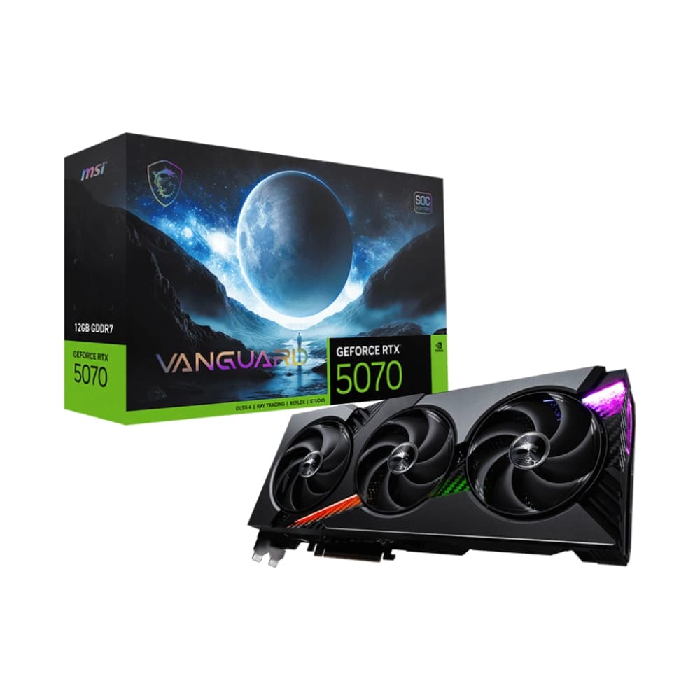 MSI Nvidia Graphic Card RTX 5070 12GB DDR7 Vanguard SOC Triple Fan