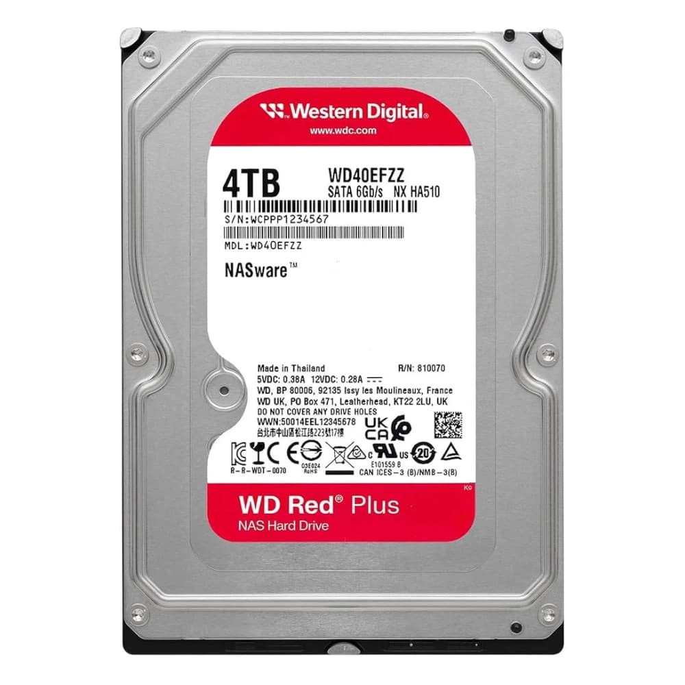 WD Red Plus NAS Hard Drive 4TB 3.5 Inch