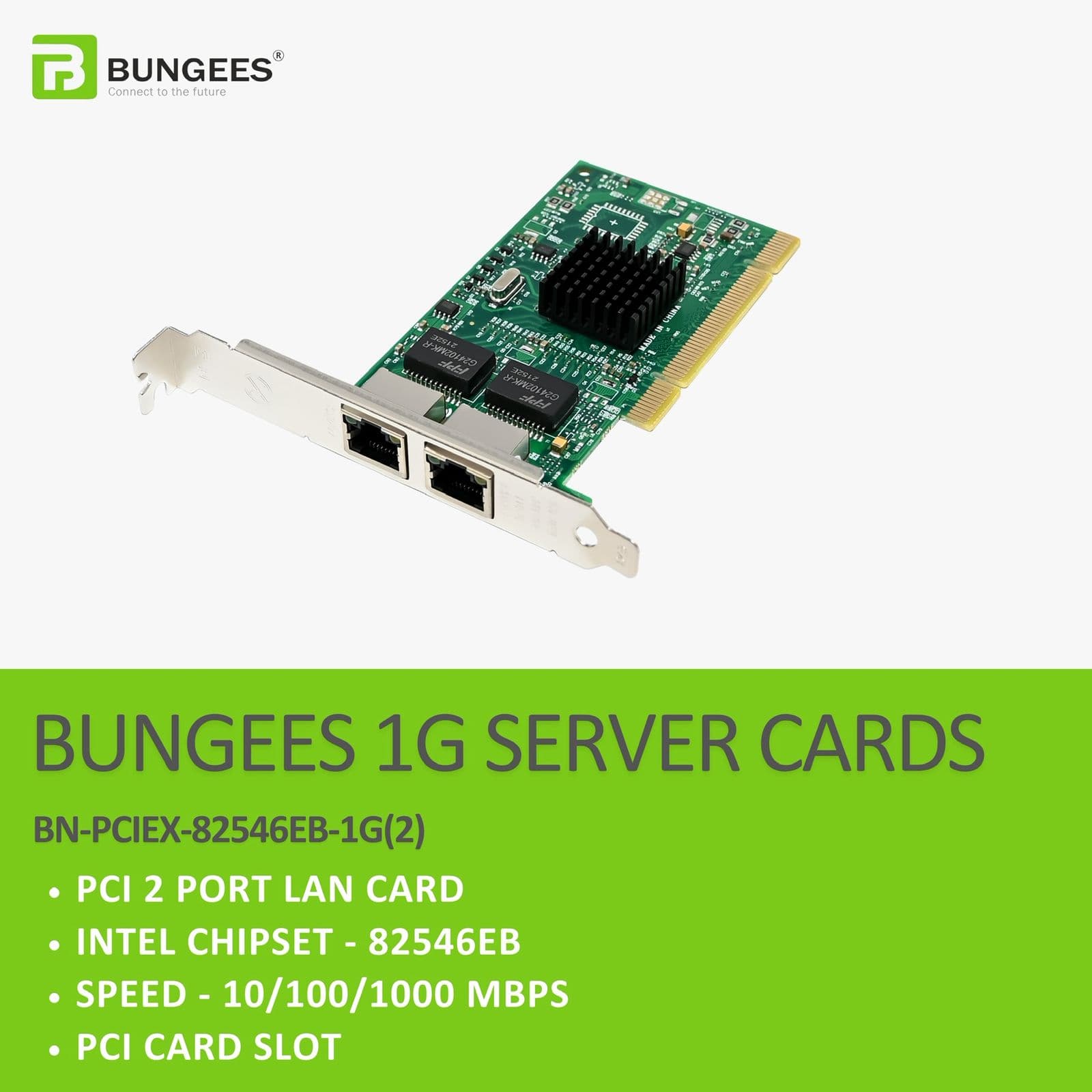BUNGEES PCI EXPRESS 1G 2 PORT LAN CARD