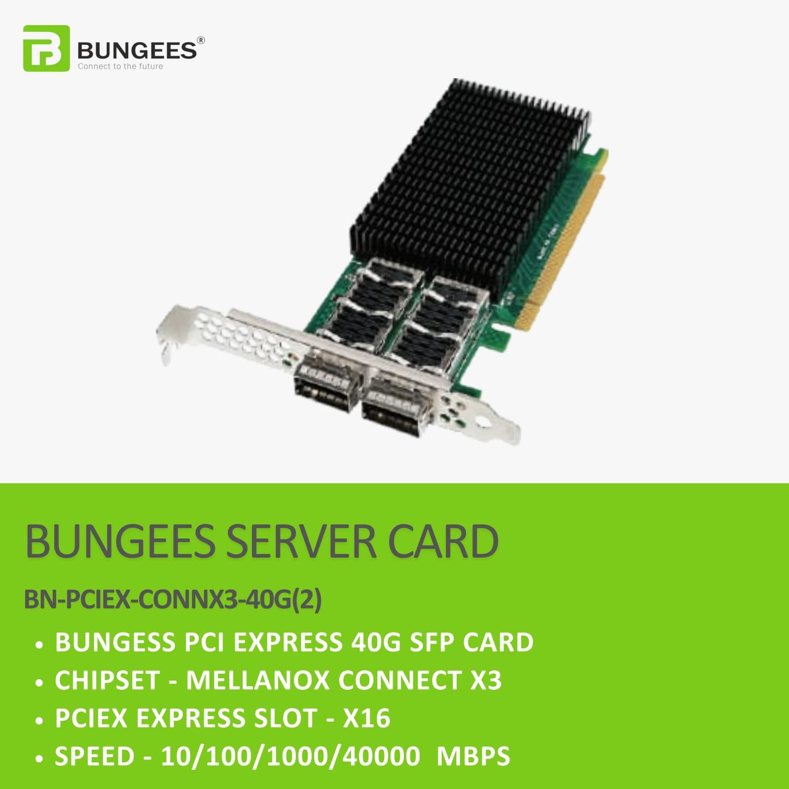 BUNGEES PCI EXPRESS X16 40G SFP CARD
