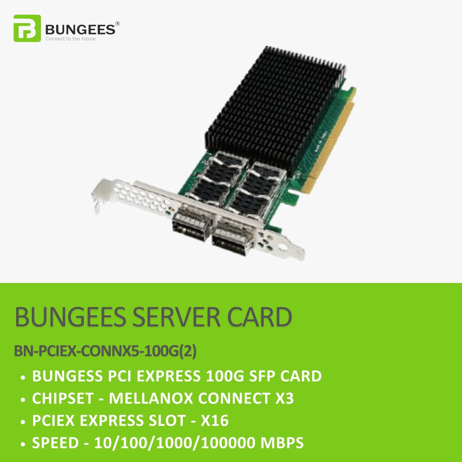 BUNGEES PCI EXPRESS X16 100G SFP CARD