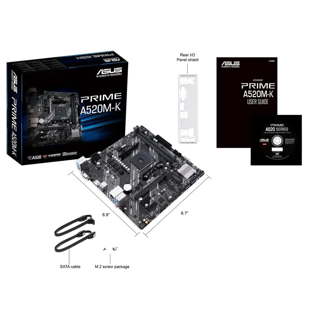 Asus Motherboard PRIME A520M-K DDR4 For AMD