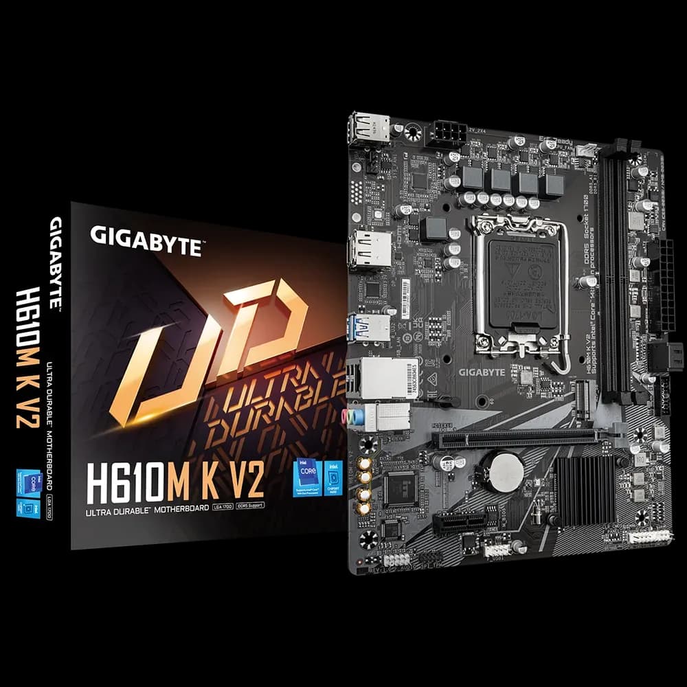 Gigabyte H610M K V2 DDR5 Motherboard For Intel 12th | 13th | 14th Gen