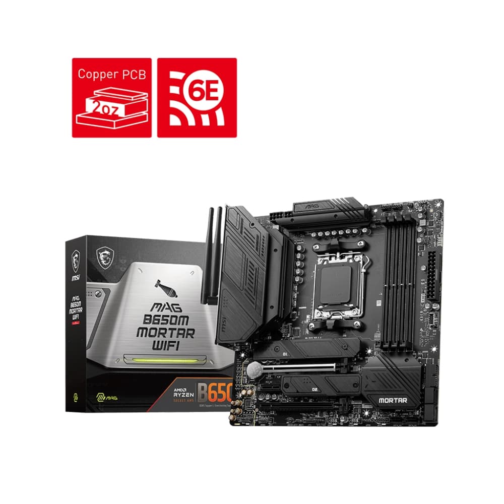 MSI Motherboard MAG B650M Mortar WIFI DDR5 For AMD