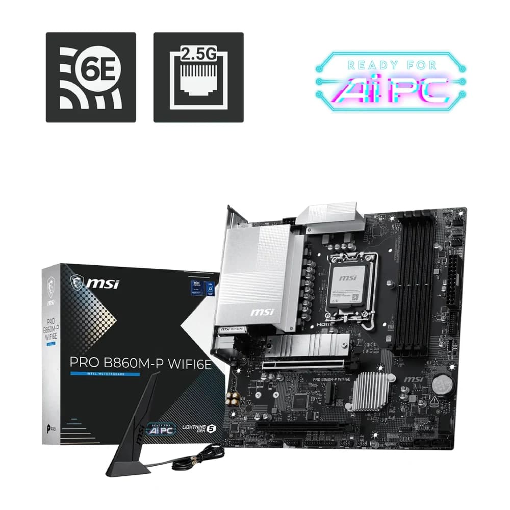 MSI Motherboard PRO B860M-P WIFI6E DDR5 For Ultra Processors
