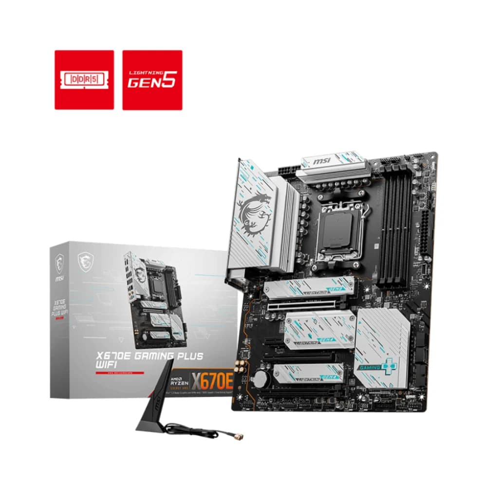 MSI Motherboard X670E GAMING PLUS WIFI DDR5 For AMD
