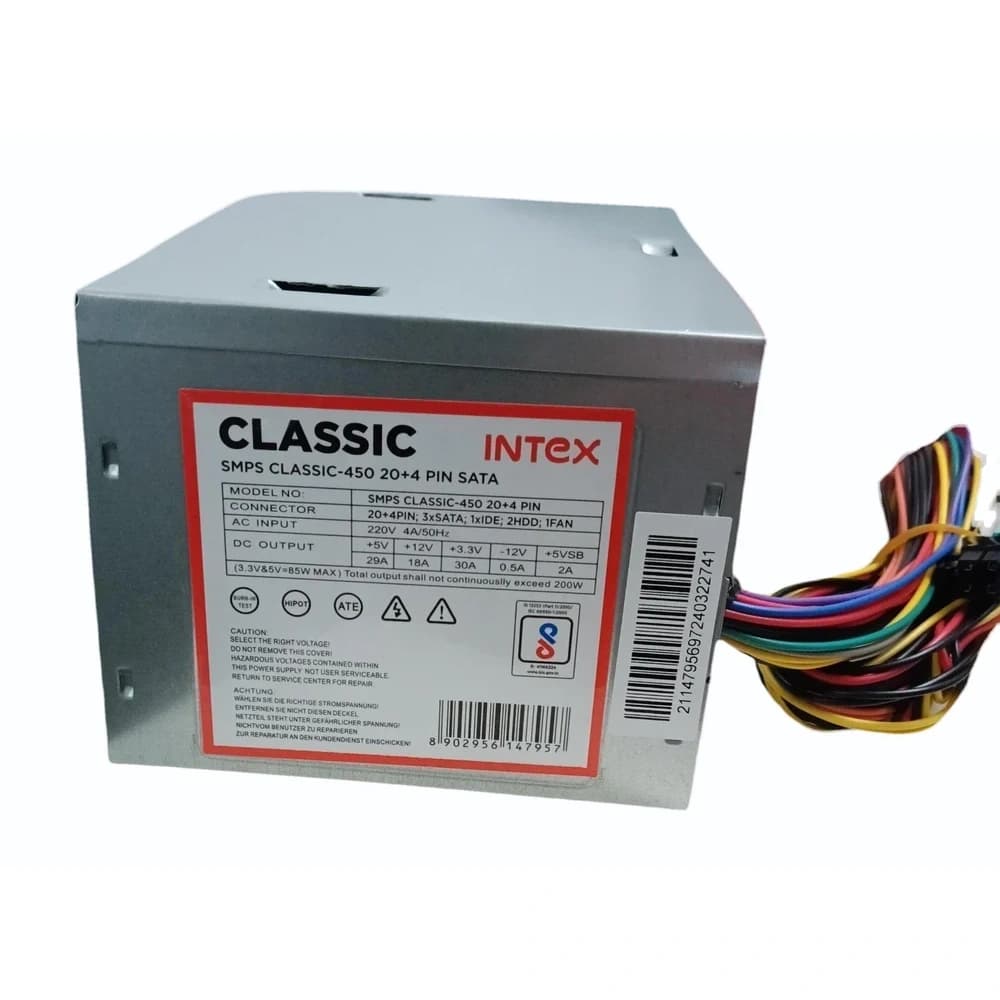 Intex Desktop Power Supply SMPS 450w
