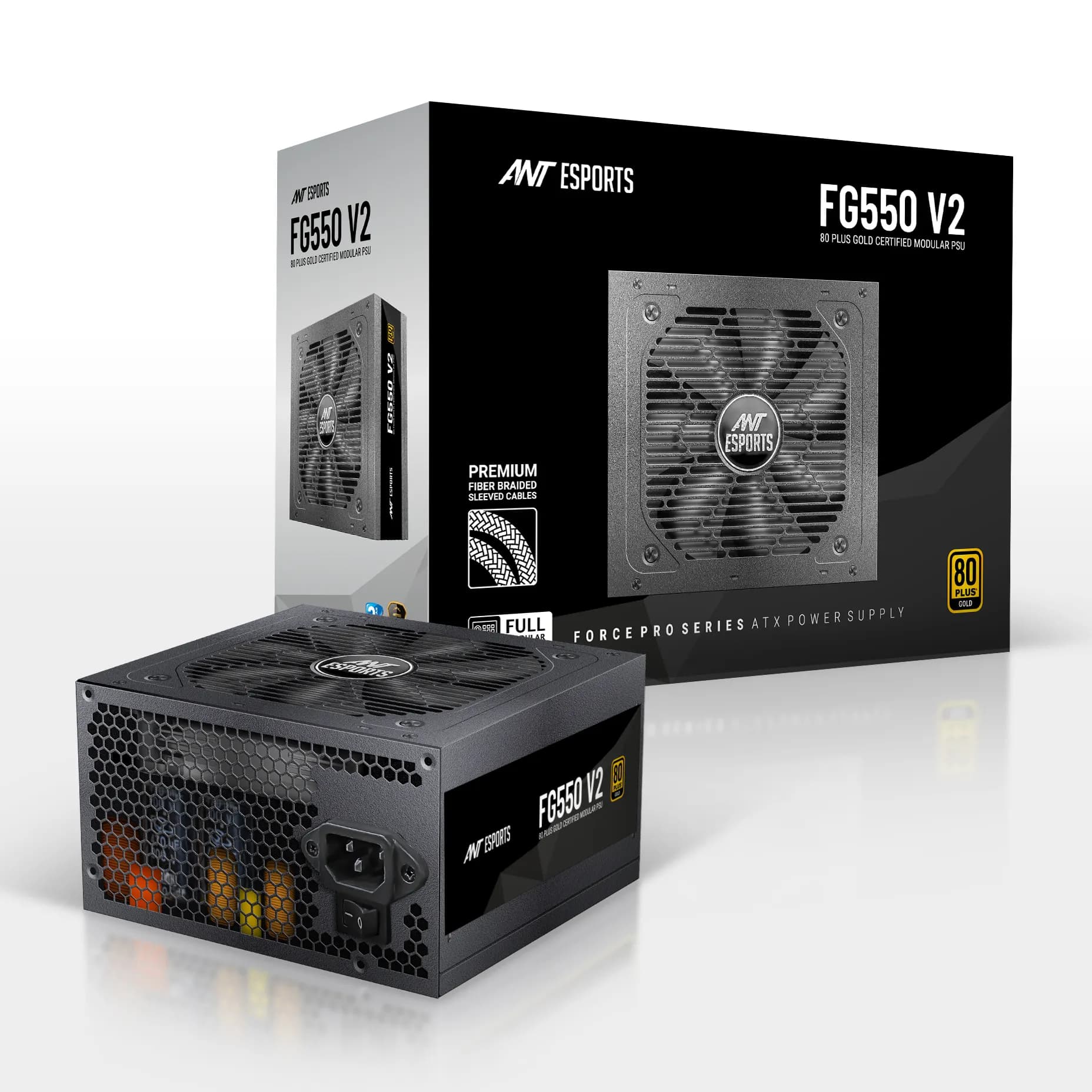 Ant Esports Desktop Power Supply 550w 80 Plus Gold Fully-Modular FG550 V2