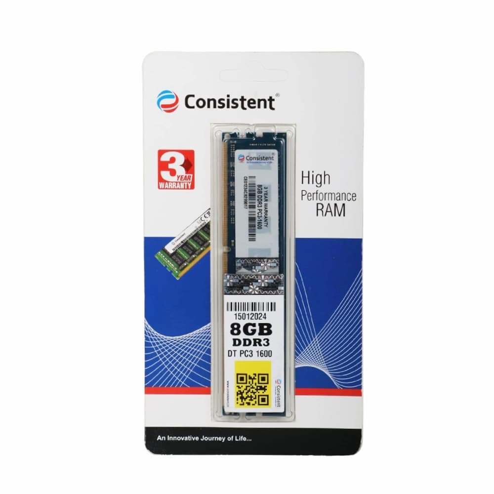 Consistent Desktop Ram 8GB DDR3 1600MHz
