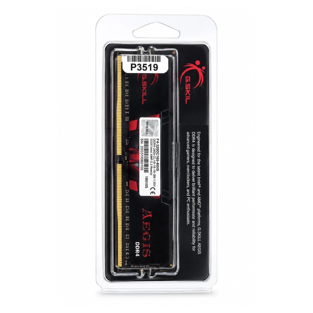 Gskill Desktop Ram 8GB DDR4 3200MHz Aegis