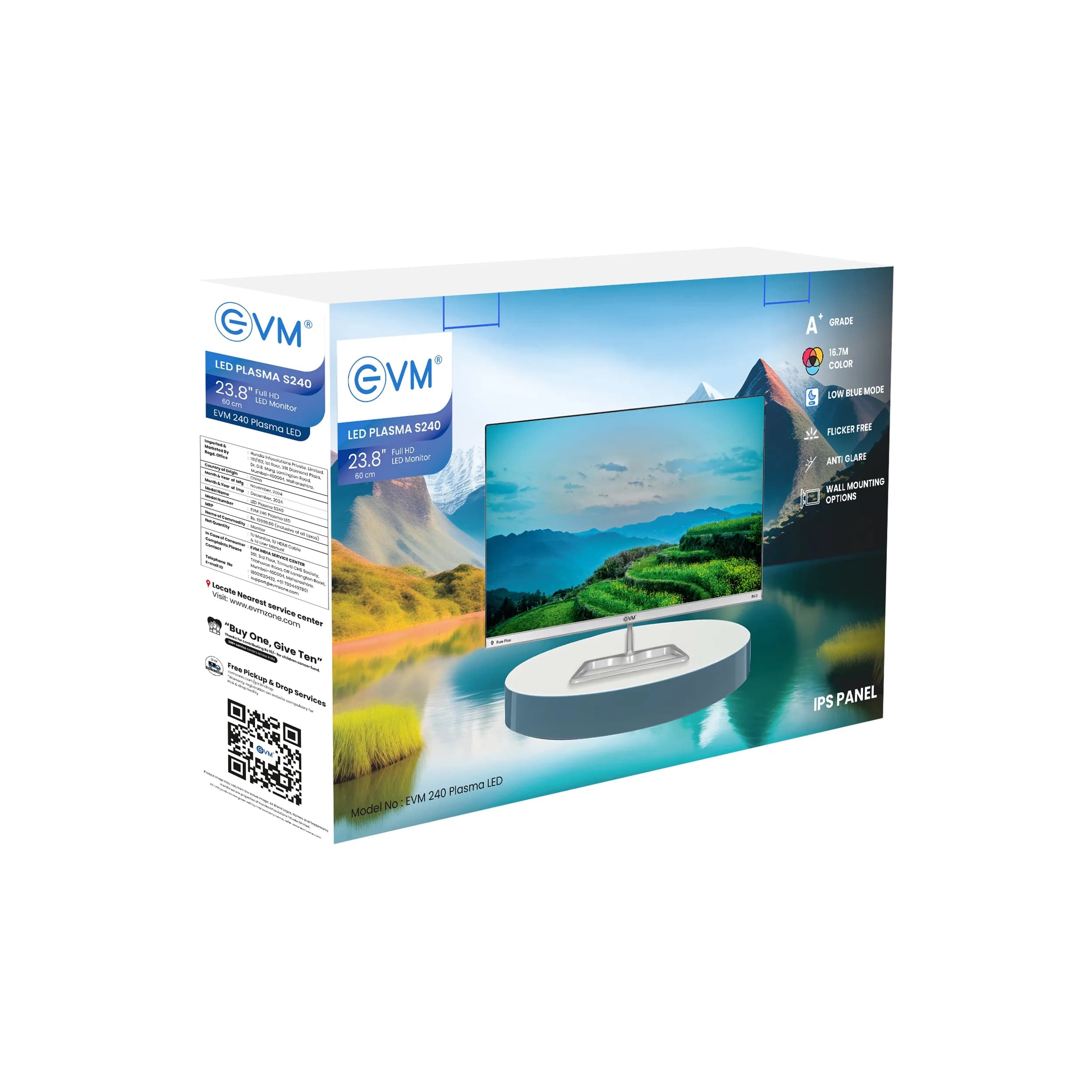 EVM LED Monitor 24" FHD IPS with HDMI | VGA (Plasma S240)