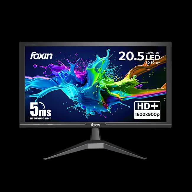 Foxin LED Monitor 20.5" 60Hz with HDMI | VGA (Crystal)