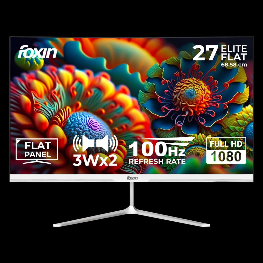 Foxin LED Monitor 27" FHD IPS 100Hz with HDMI | VGA | Speaker (Elite)