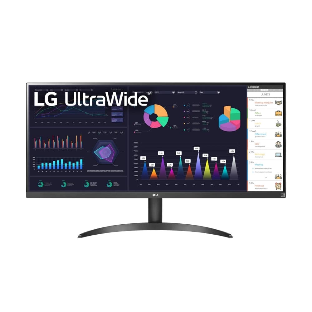 LG LED Monitor 34" Ultra Wide FHD IPS 100Hz With HDMI | DP (34WQ500)