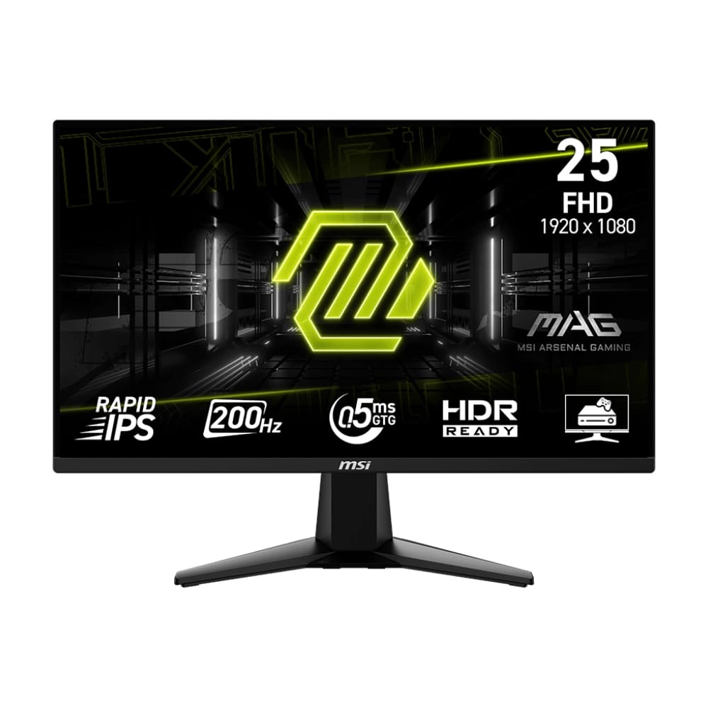 MSI LED Monitor 25" FHD IPS 200Hz For Gaming with HDMI | DP (255F E20)