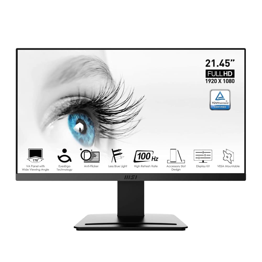 MSI LED Monitor 22" FHD VA 100Hz with HDMI | DP (Pro MP223 E2)