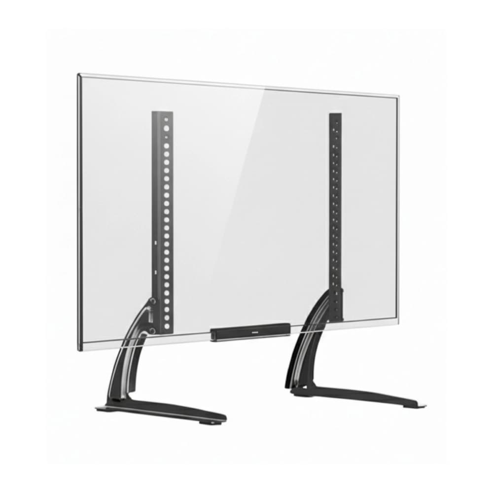 LED Table Top Leg Stand Bracket Riser Base Replacement with Height Adjustable for 32 to 75 Inch