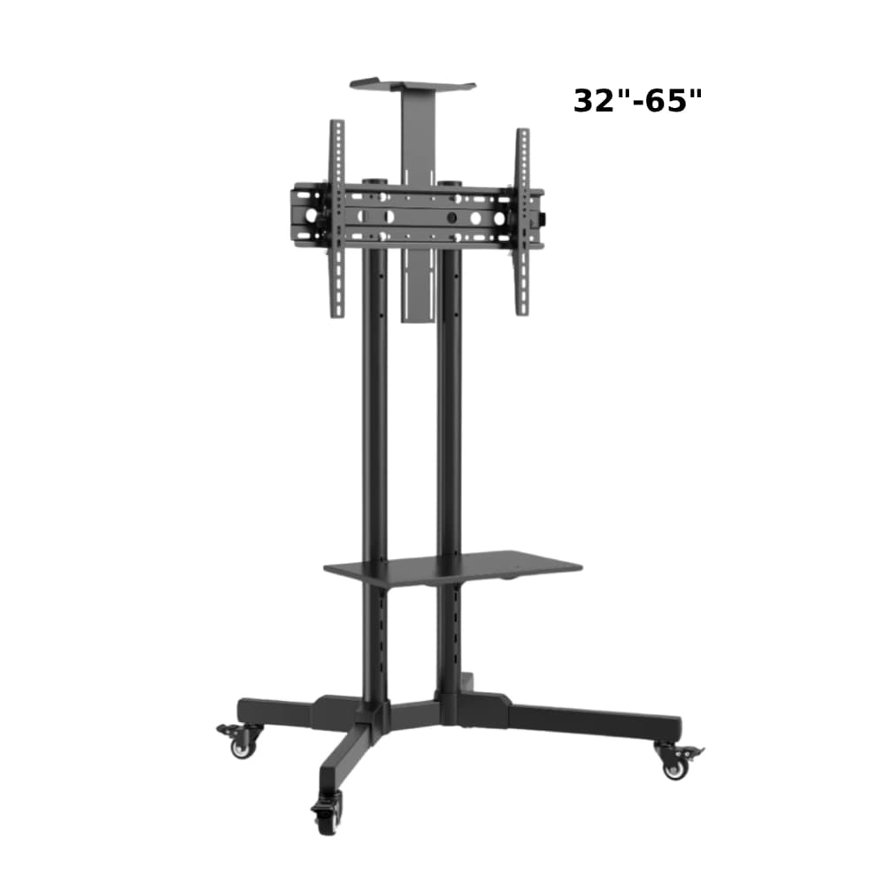 TV Trolly Stand Cart for 32–65 Inch LED/LCD TVs | Height Adjustable | Lockable Wheels | 50kg Load