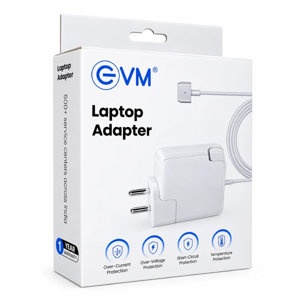 EVM Laptop Adapter Compatible For Apple 60w 16.5v | 3.65a | Magsafe 2