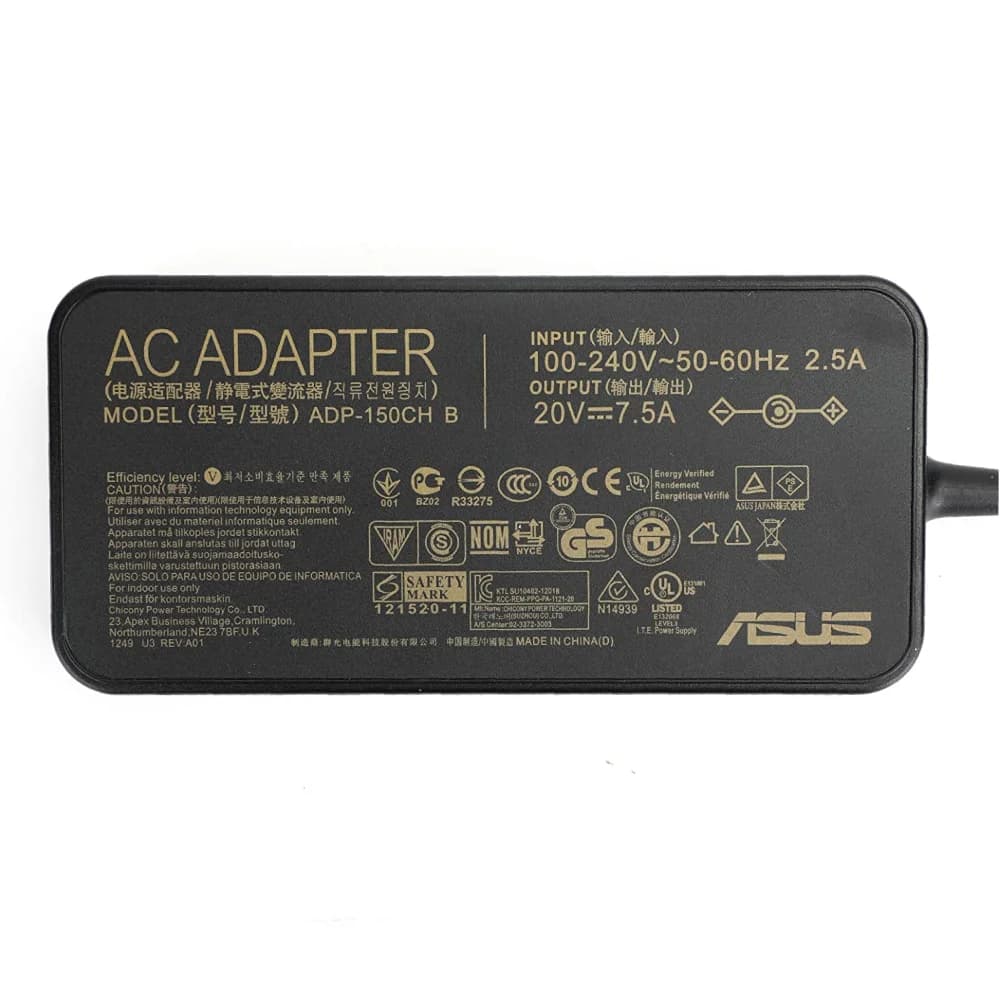 ASUS LAPTOP ADAPTOR 150W 20V / 7.5A (SONY PIN)