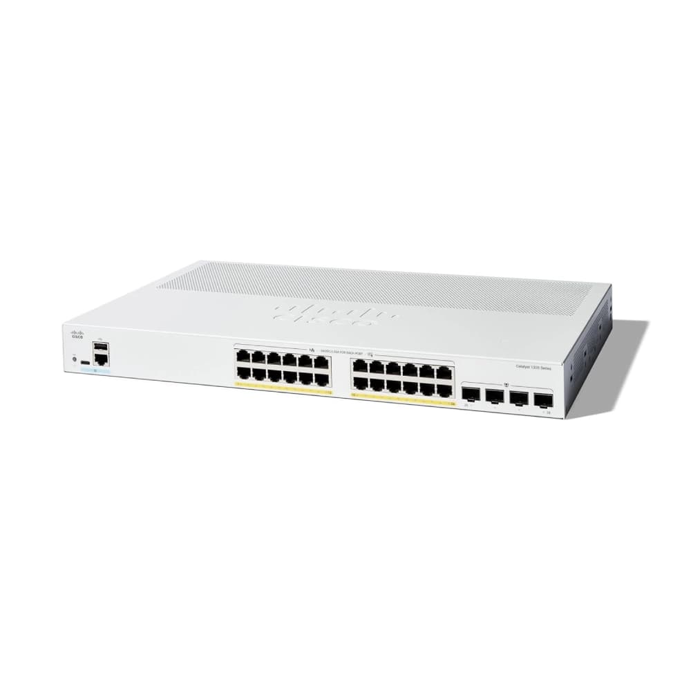 Cisco Catalyst Managed Switch, 24 Port GE, PoE, 4x1GE SFP (C1300-24P-4G)