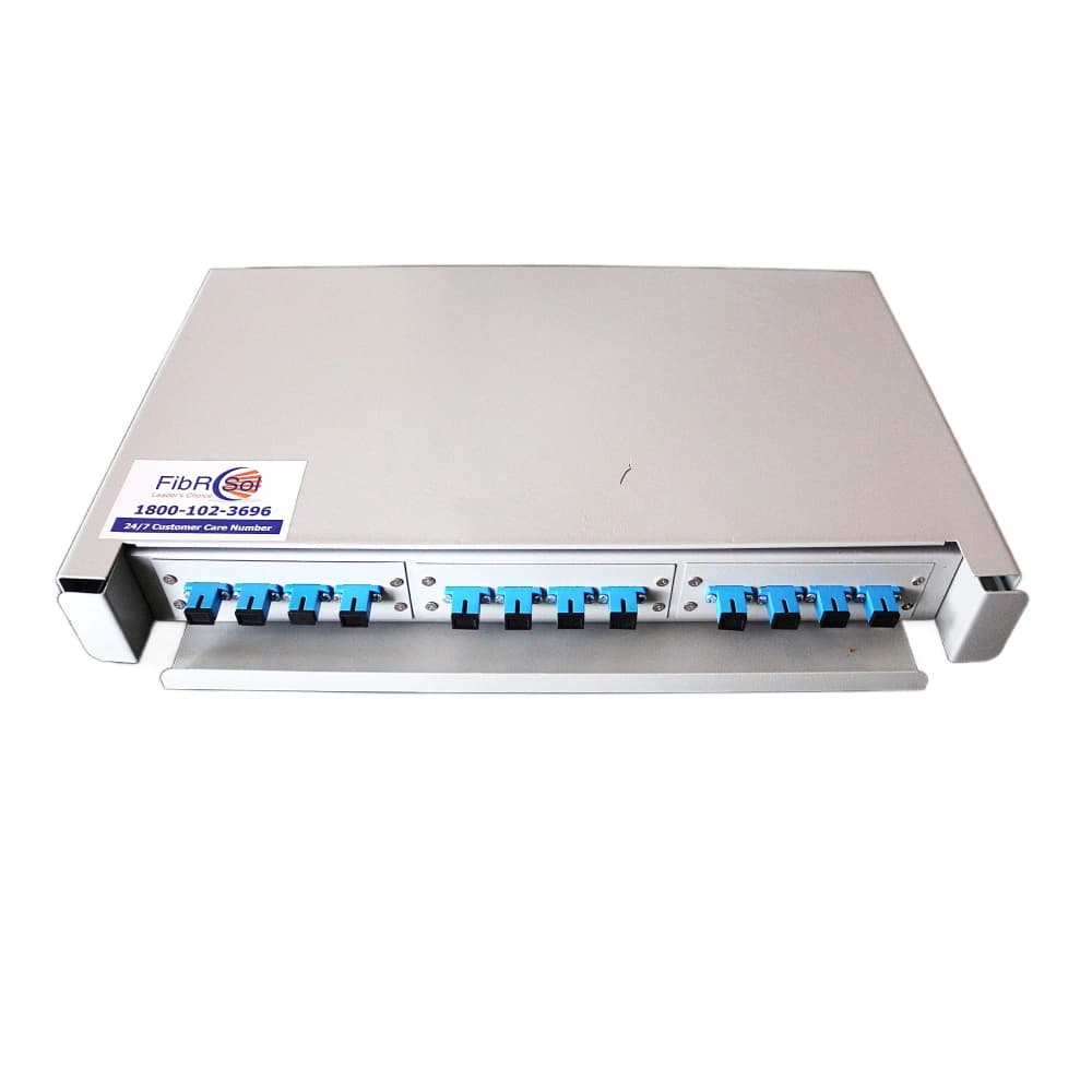Fibrsol Patch Panel Unit LIU Fully Loaded Rack Mounted SC/PC (12F)