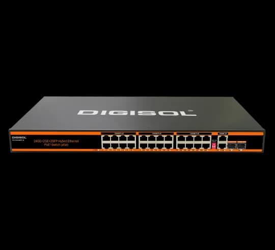 Digisol Poe Switch Unmanaged 24 Port (24 GE + 2 GE + 2 SFP) DG-GS1028PF-B