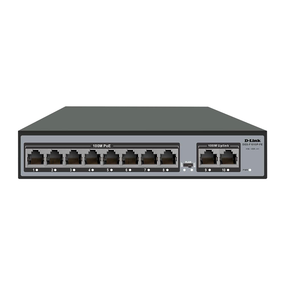 D-Link Poe Switch 8 Port (8 FE + 2 FE Port) DES-F1010P-FE