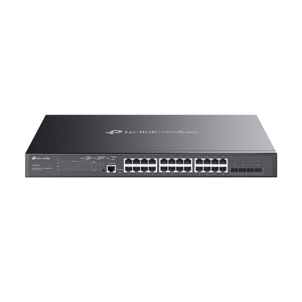 TP-Link Omada 28-Port Gigabit L2+ Managed POE Switch with 4× Gigabit SFP slots 384W (SG3428MP)