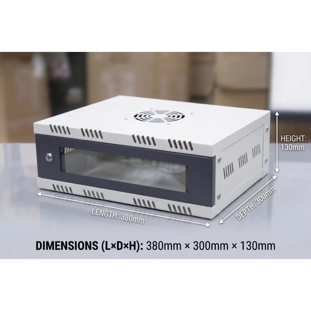 B & B Networking Rack 2U 380×300×130mm (L×D×H)