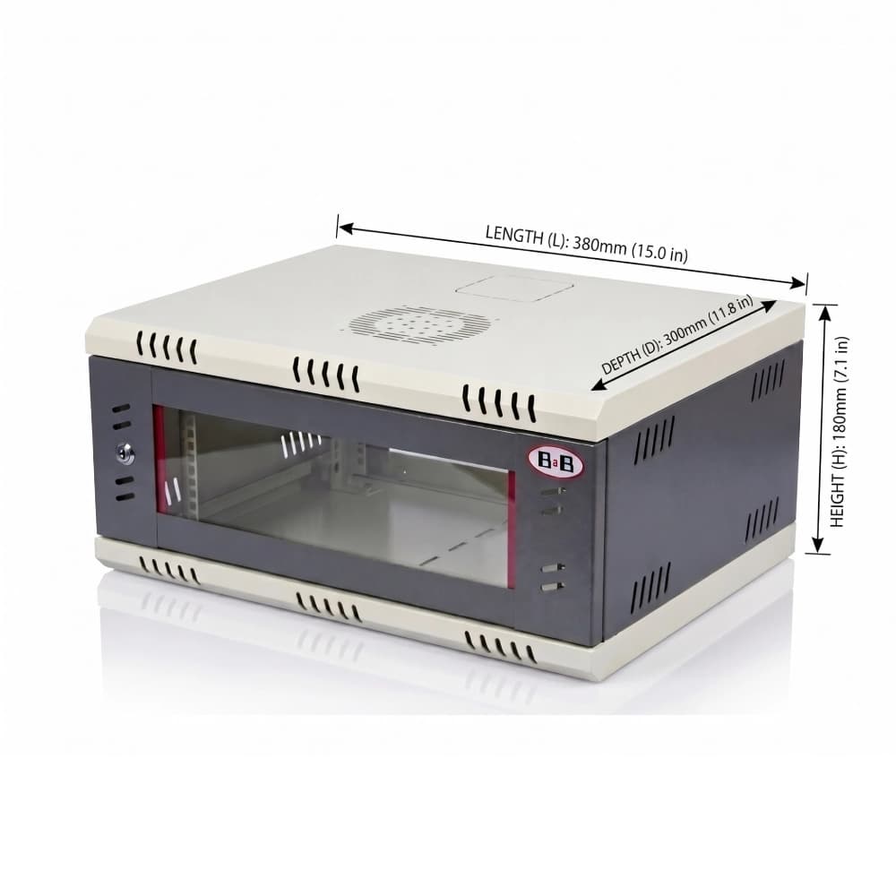 B And B Networking Rack 3U 380×300×180mm (L×D×H)