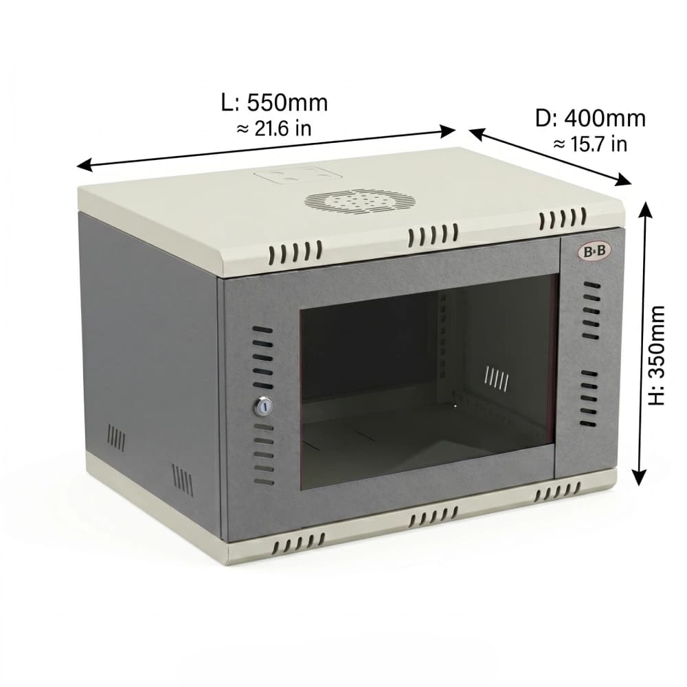 B And B Networking Rack 6U 550×400×350mm (L×D×H)