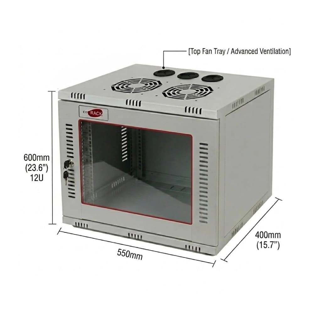 Comrack 12U 400MM 550×400×600mm (L×D×H)