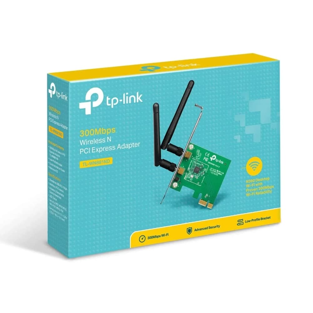 TP-Link PCI Express Wi-Fi Card dual Antenna 300Mbps (WN881ND)
