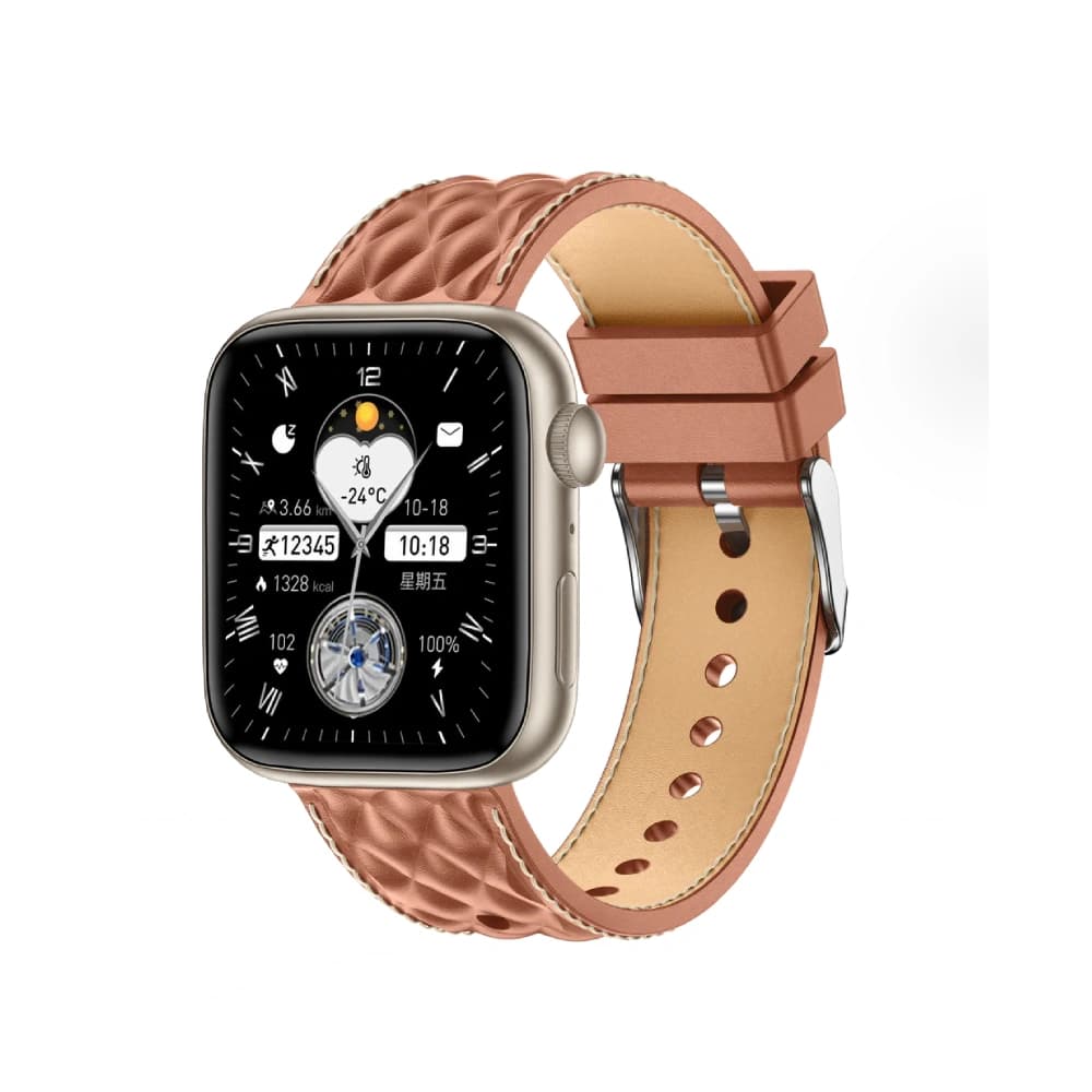 Urban Smart Watch 1.9" Built-in AI Voice Assistance with BT Calling Regal Brown