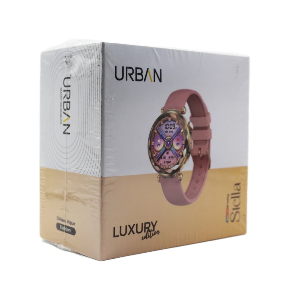 Urban Smart Watch 1.2" Amoled Built-in Voice Assistant with BT Calling Stella Silicon (Pink)